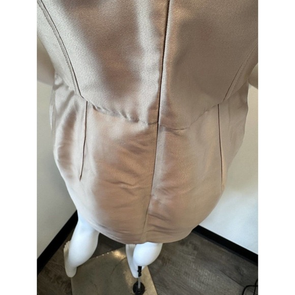 Jill Stuart Collection Dress Women's Beige Silk Bustier Cocktail Dress Size 6 - Picture 8 of 10